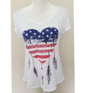 Patriotic burnout t shirt